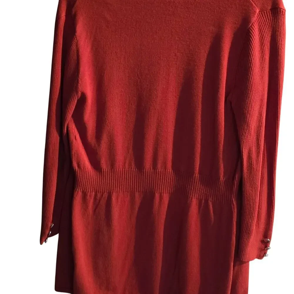 Women's Cardigan sweater size small, burnt orange - Picture 5 of 7